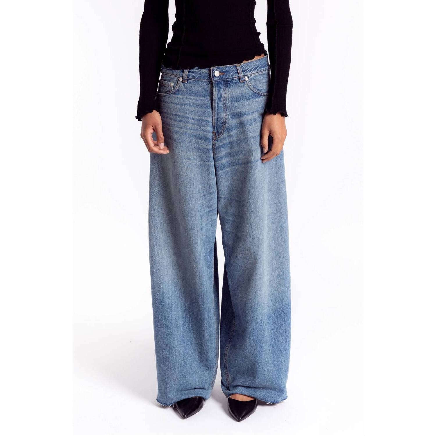 New Haikure Bethany Wide Leg Jeans In Ionic Blue
